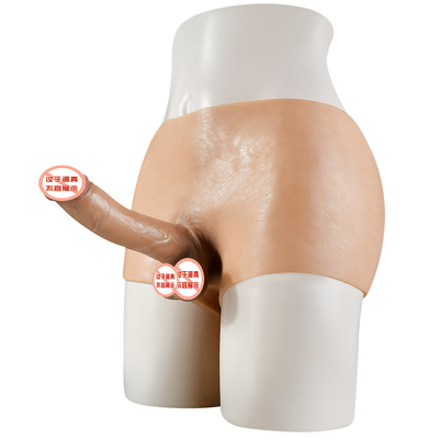 Силикон Ремн-на носке фаллоимитатора эластичных трусов фаллоимитатора реалистической задыхается прибор мастурбации для ремня женщины лесбосского на пенисе